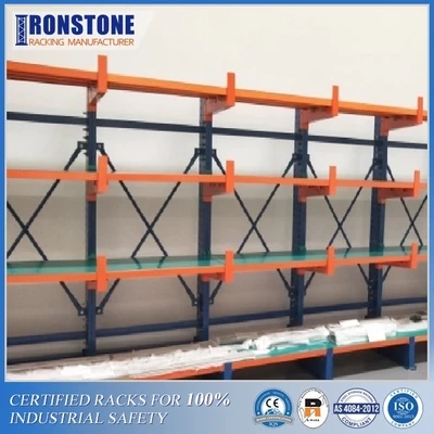 Flexible Extendable Cantilever Racking System For Vertical Warehouse Storage