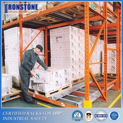Easy Retrieval Push Back Rack System For LIFO Inventory Rotation - Ironstone