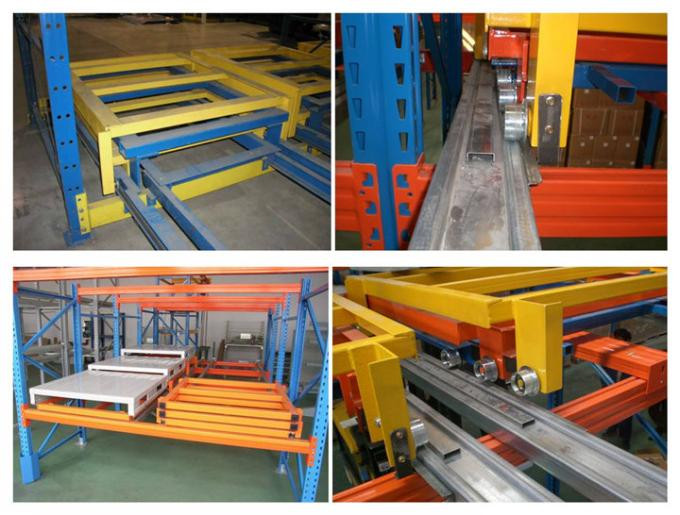 Fast Picking Process Push Back Racking System With Extended Lifespan