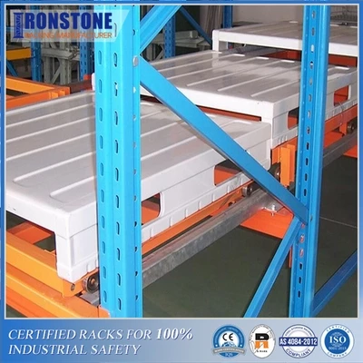 ODM Customized Gravity Push Back Steel Racking System with Intensive Storage