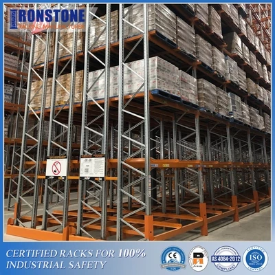 Back-to-back Double Deep Metal Steel Rack For Medium Volume Cargoes